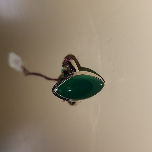New Green onyx Sterling Silver Ring - Picture 1 of 7